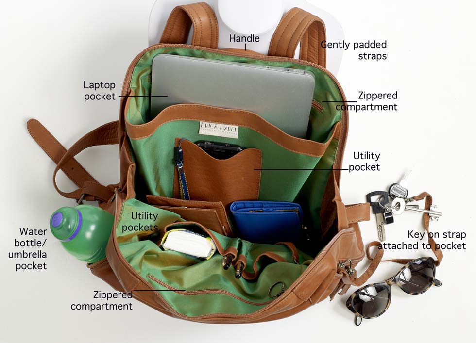 downtown backpack interior