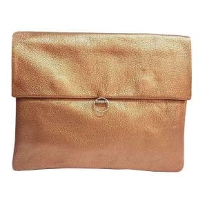 Rose Gold Leather Clutch