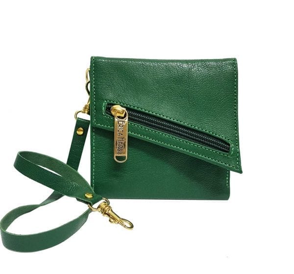 green leather womens wallet