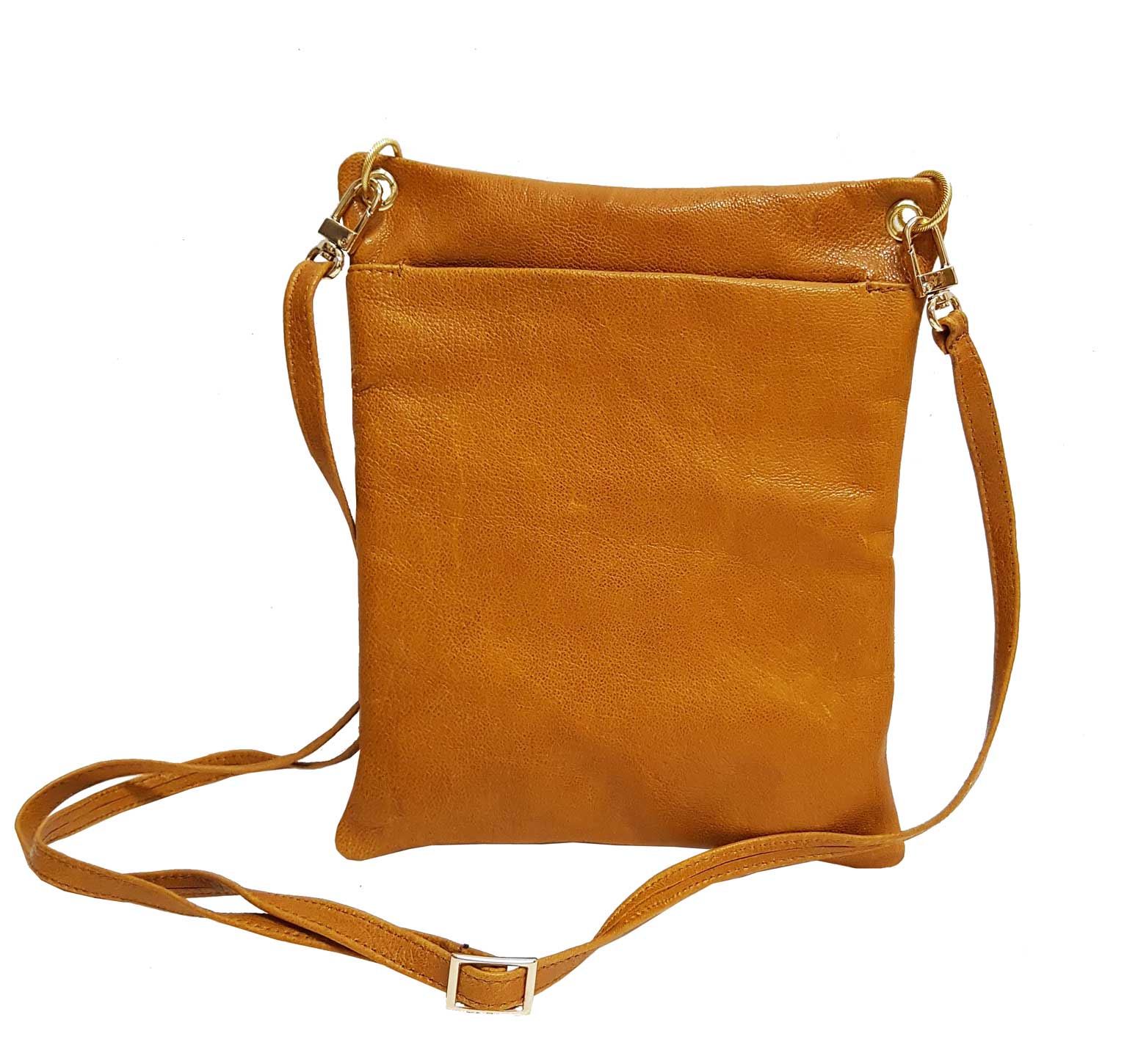 Camel Leather Mini Bag for Daytime, Evening, Travel