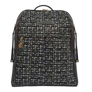 City Woman Tweed Leather Backpack