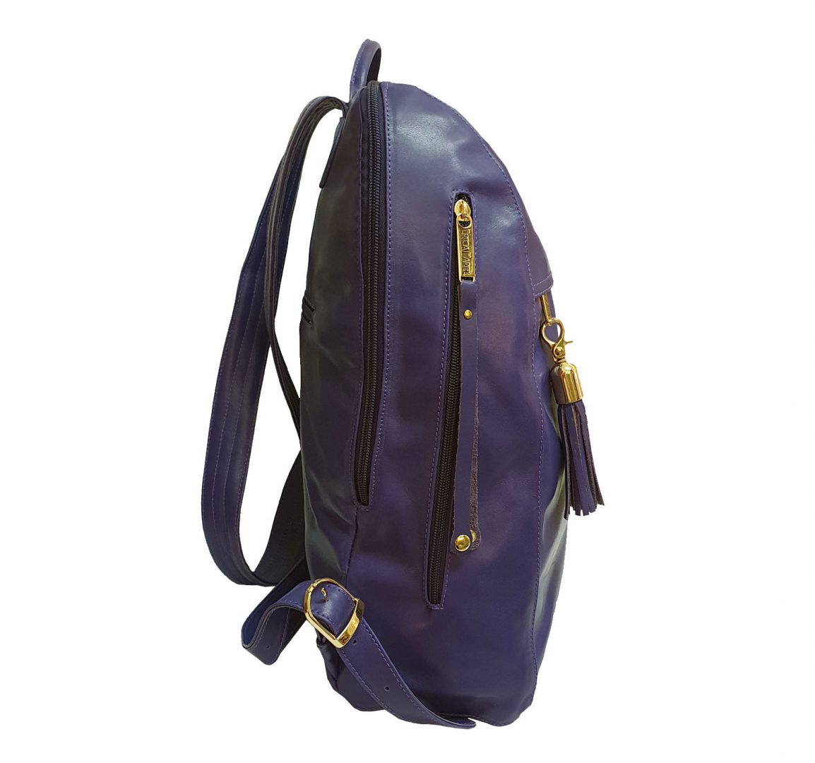 Designer Purple Backpack Rucksack External USB Charger Computer Bags –  Travell Well