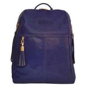 City Woman Royal Purple Leather Backpack