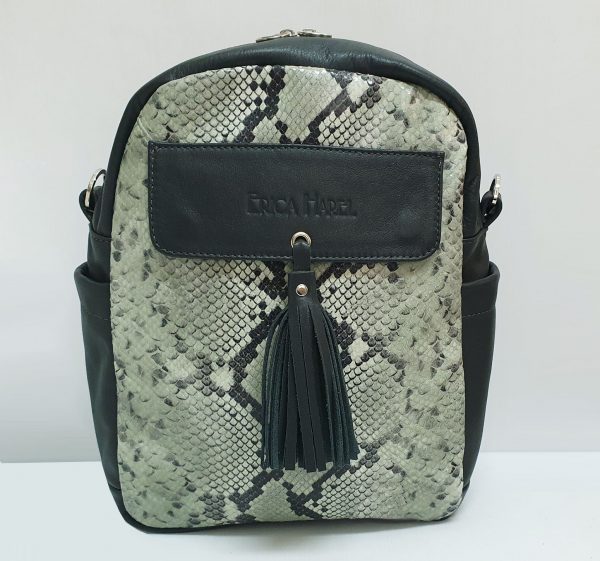charcoal snake backpack crossbody